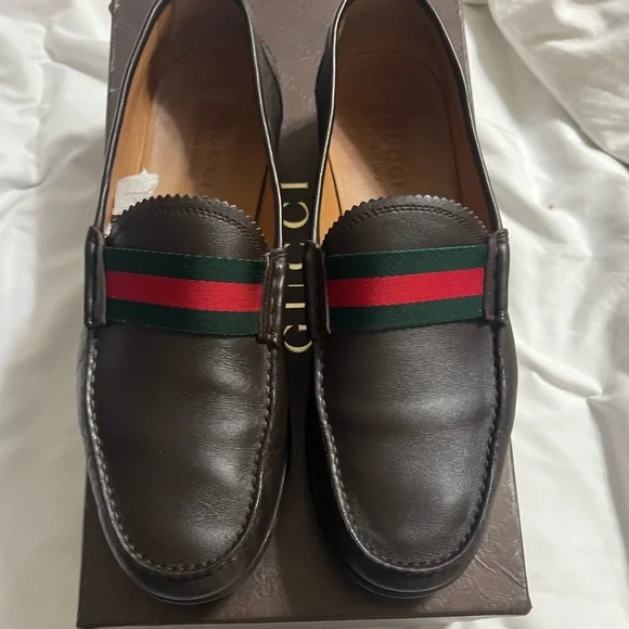 GUCCI - FREDERIK LEATHER MEN’S LOAFERS SIZE 8 Gucci Men main image 3